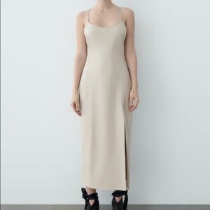 Zara Faux Leather Slip Dress